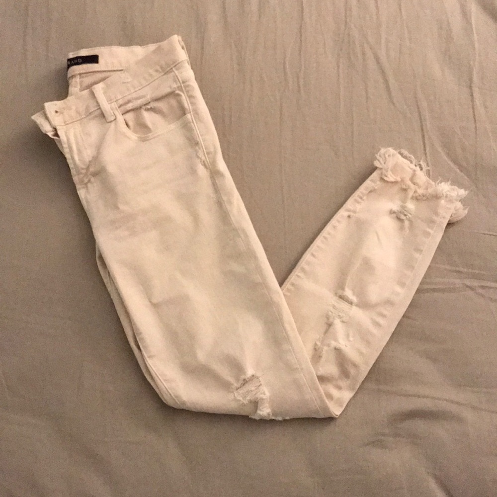 Darker white, ripped J Brand jeans